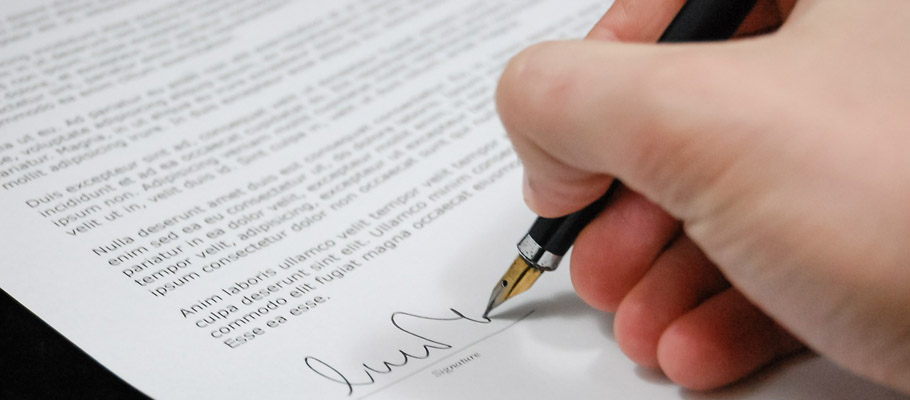 podpisanie dokumentu