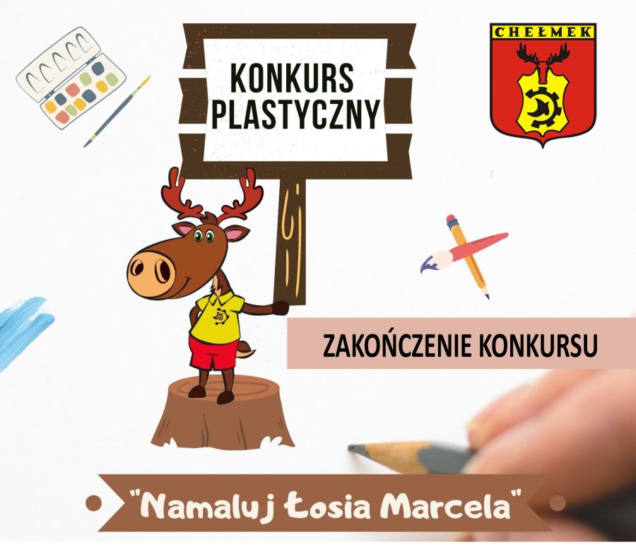 Zakończenie konkursu plastycznego „Namaluj Łosia Marcela”.