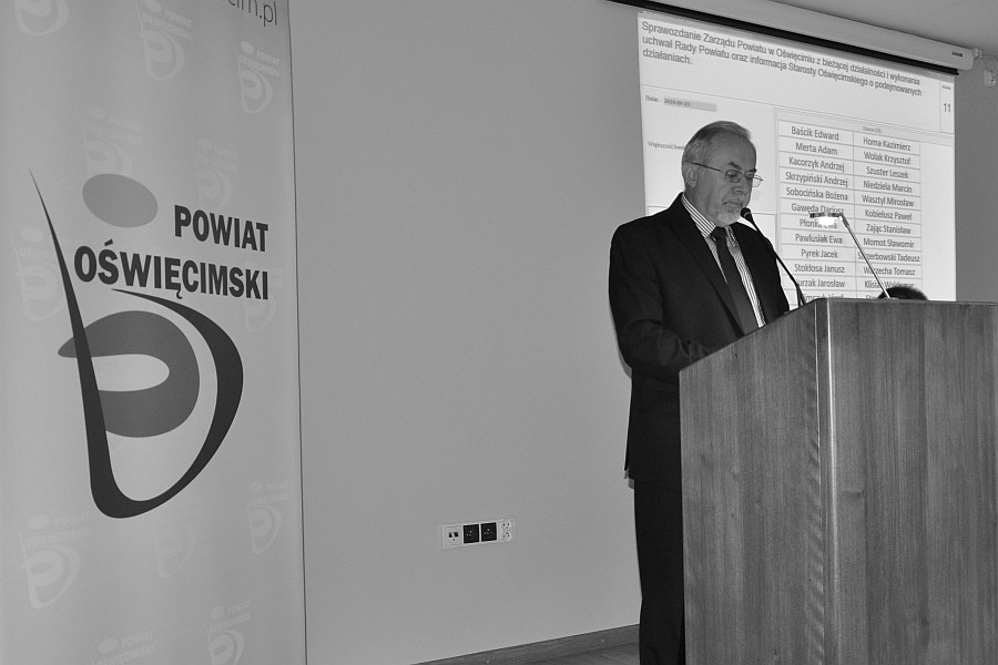 Na zdjęciu śp. Józef Krawczyk, były Starosta Oświęcimski IV kadencji samorządu powiatowego.