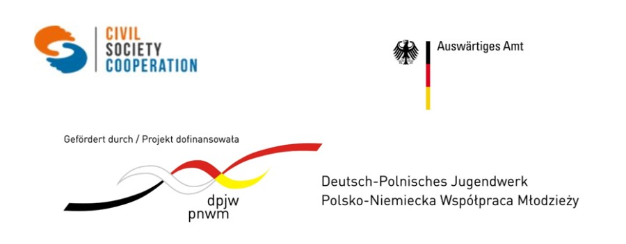 Logotyp Polsko - Niemieckiej Współpracy Młodzieży z siedzibą w Poczdamie.