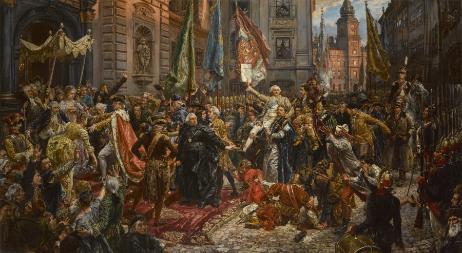 Zdjęcie przedstawiające dzieło Jana Matejki – „Konstytucja 3 maja 1791 roku”.