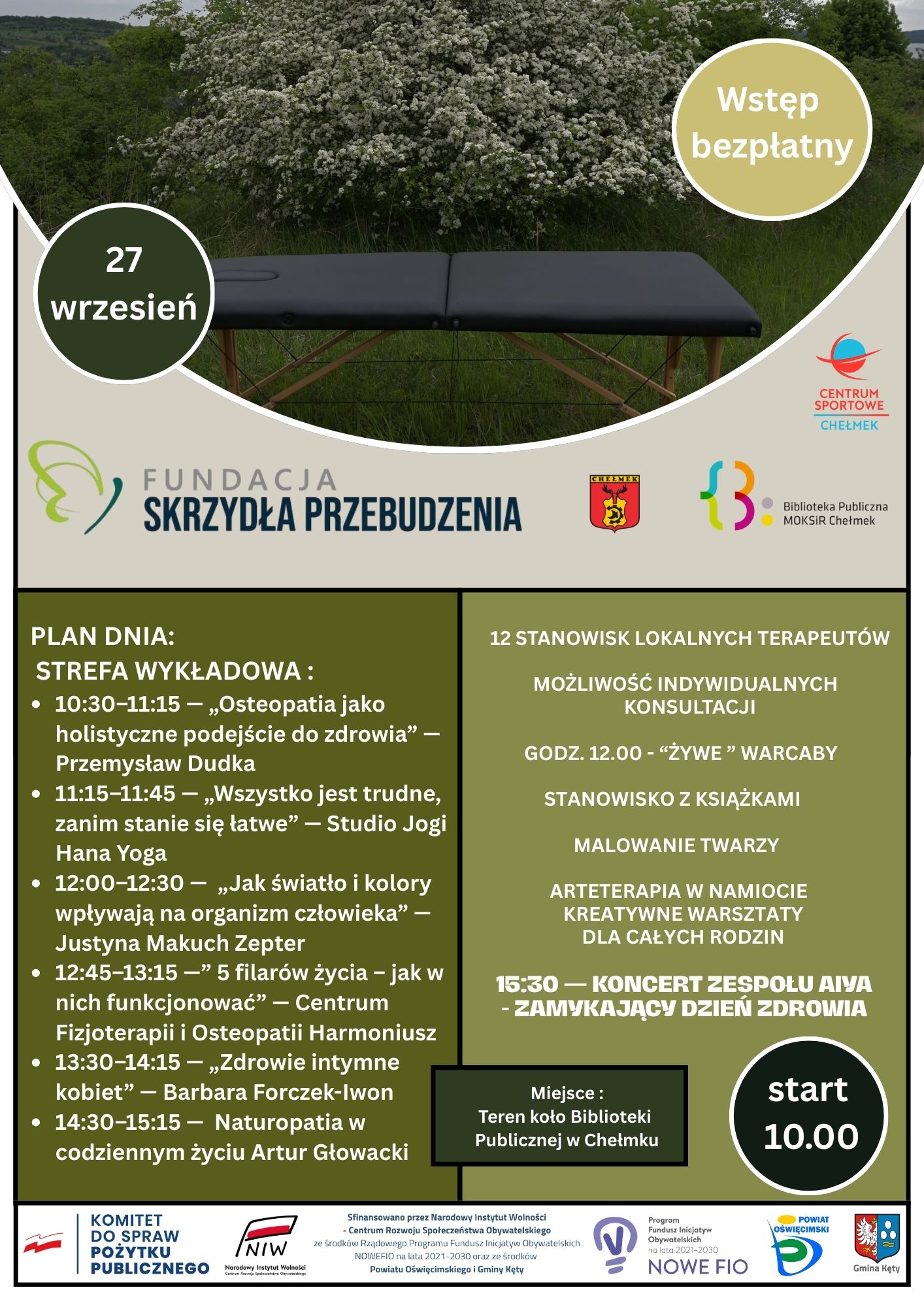 Plakat wydarzenia pod nazwą: Dzień Otwarty w Chełmku – zadbaj o swoje zdrowie!.