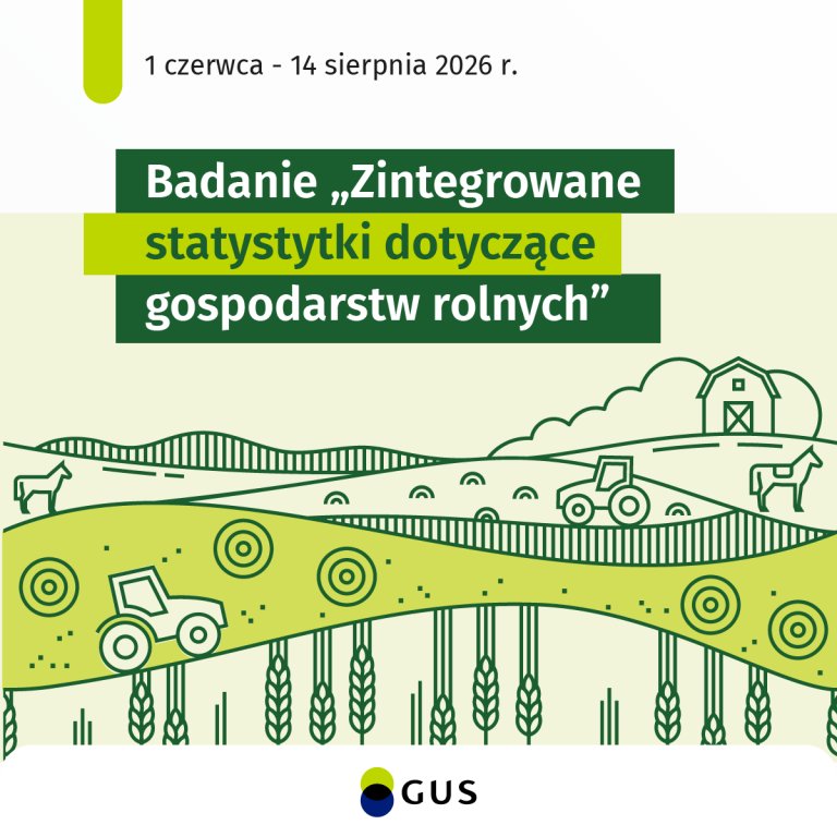 Nagłówek badania statystycznego „Zintegrowane statystyki dotyczące gospodarstw rolnych”.